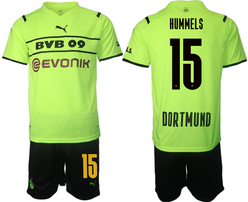 Men 2021-2022 Club Borussia Dortmund Cup green #15 Soccer Jersey